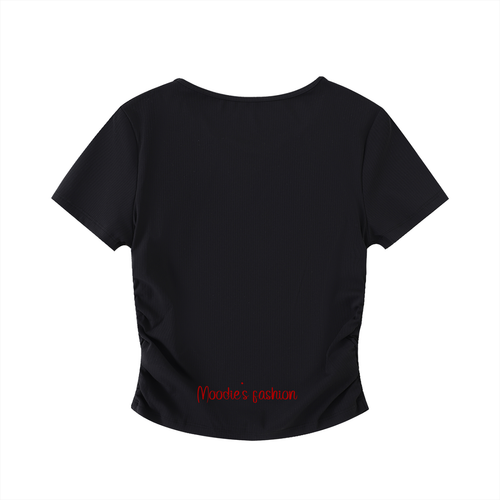 Woman wearing SM Bodycon Crop Top