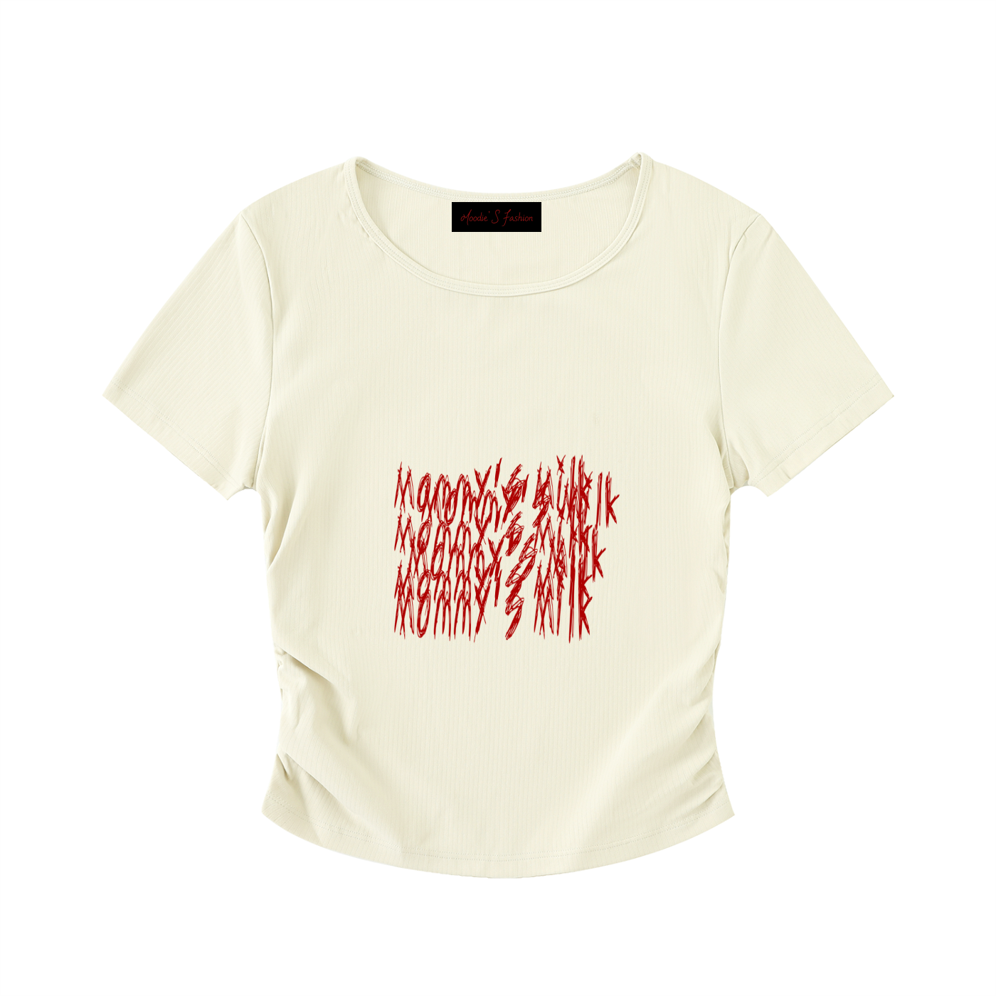 Woman wearing Mommy’s Milk Crop Top