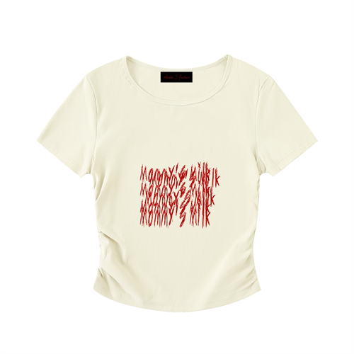 Woman wearing Mommy’s Milk Crop Top