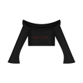 SM  Off-the-Shoulder Bell Sleeve Crop T-Shirt