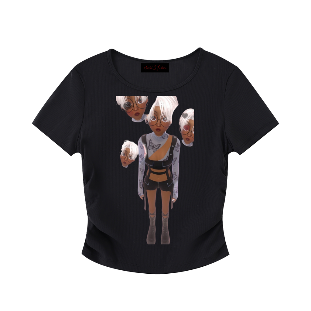 Woman wearing SM Bodycon Crop Top
