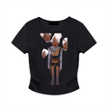 Woman wearing SM Bodycon Crop Top