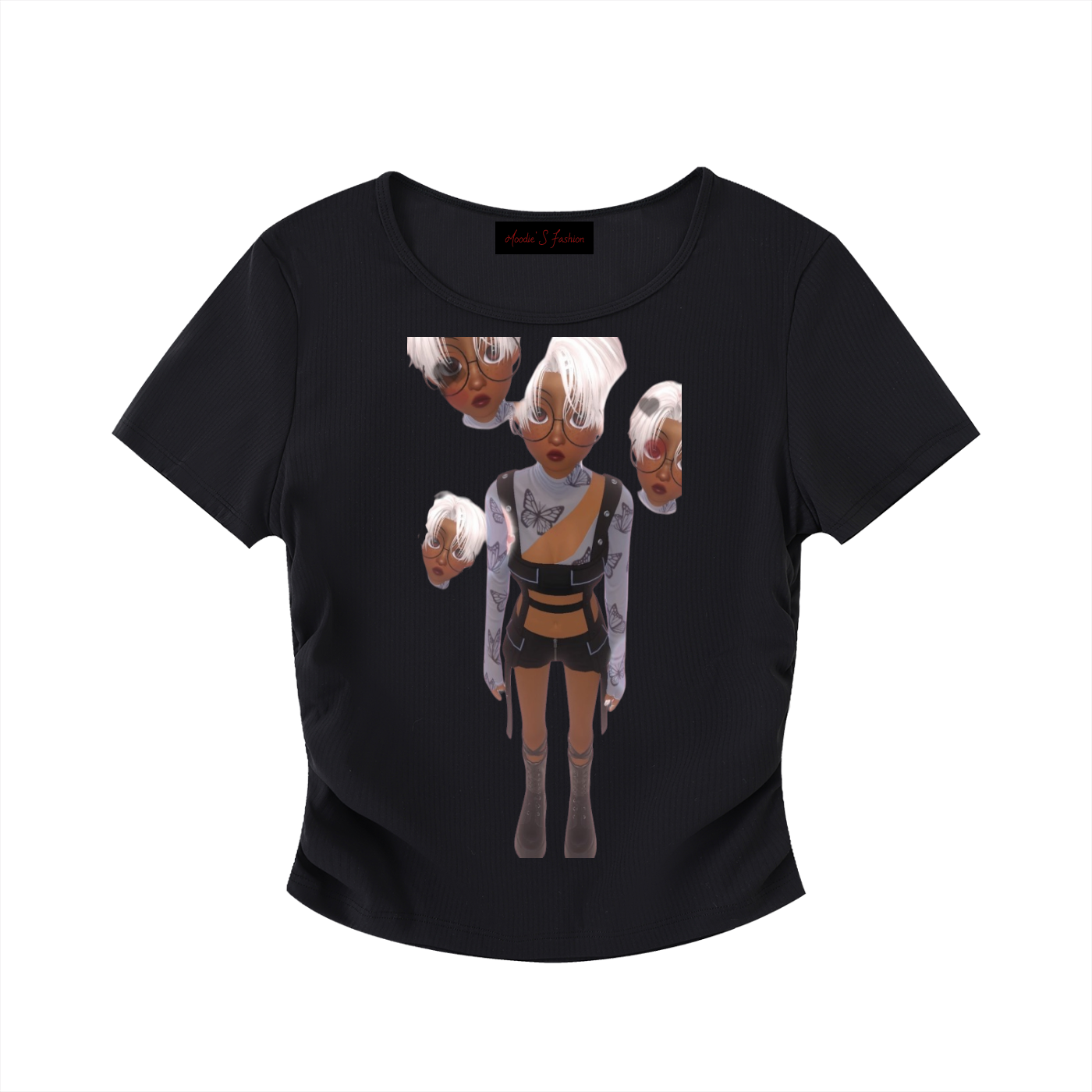 Woman wearing SM Bodycon Crop Top