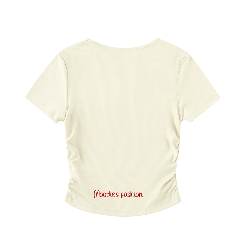Woman wearing Mommy’s Milk Crop Top